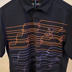 Nike Men's Pinehurst Polo with Orange and Purple Stripes